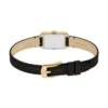Raquel Mini Three-Hand Black Leather Watch