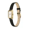 Raquel Mini Three-Hand Black Leather Watch