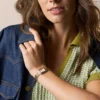 Raquel Mini Three-Hand Gold-Tone Stainless Steel Watch