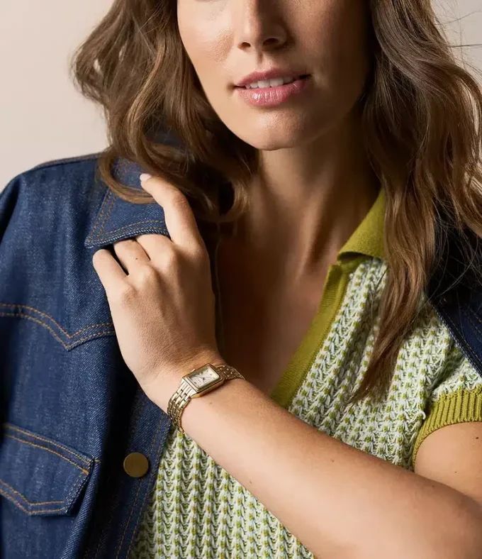Raquel Mini Three-Hand Gold-Tone Stainless Steel Watch