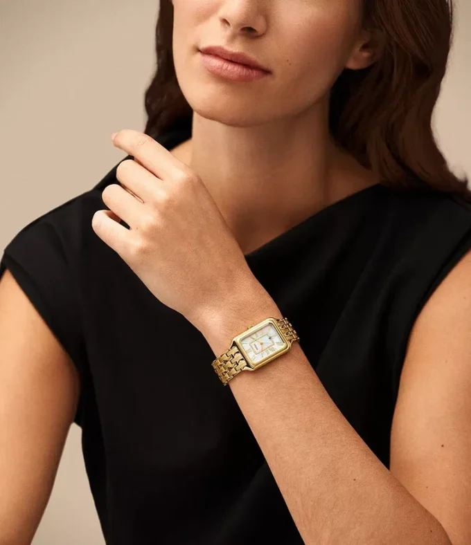 Raquel Three-Hand Date Gold-Tone Stainless Steel Watch Raquel Three-Hand Date Gold-Tone Stainless Steel Watch