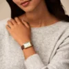 Raquel Three-Hand Date Medium Brown Leather Watch