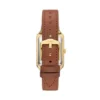 Raquel Three-Hand Date Medium Brown Leather Watch