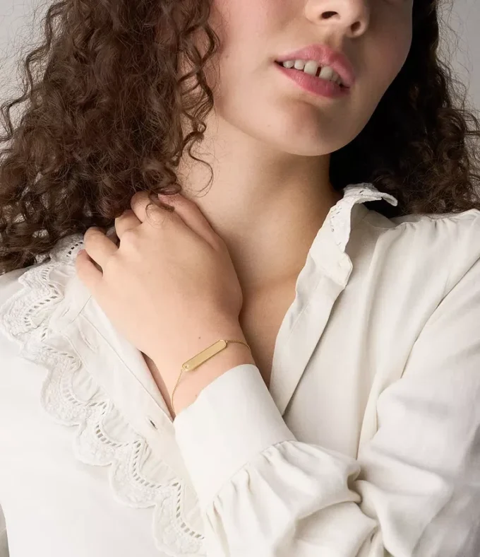 Sadie Gold-Tone Stainless Steel ID Bracelet Sadie Gold-Tone Stainless Steel ID Bracelet