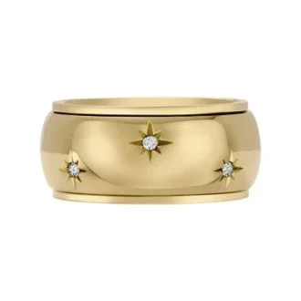 Sadie Shine Bright Gold-Tone Stainless Steel Fidget Band Ring Sadie Shine Bright Gold-Tone Stainless Steel Fidget Band Ring