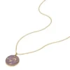 Sagittarius Sutton Zodiac Gold-Tone Stainless Steel Purple Amethyst Pendant Necklace Sagittarius Sutton Zodiac Gold-Tone Stainless Steel Purple Amethyst Pendant Necklace