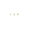 Sutton All Stacked Up Gold-Tone Brass Butterfly Earring Set Sutton All Stacked Up Gold-Tone Brass Butterfly Earring Set