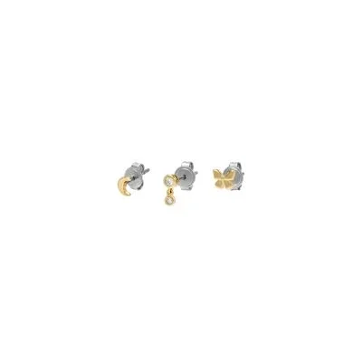 Sutton All Stacked Up Gold-Tone Brass Butterfly Earring Set Sutton All Stacked Up Gold-Tone Brass Butterfly Earring Set