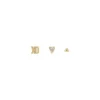 Sutton All Stacked Up Gold-Tone Brass Heart Earring Set Sutton All Stacked Up Gold-Tone Brass Heart Earring Set