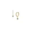 Sutton Evil Eye Brass Hoop Earrings