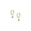 Sutton Evil Eye Brass Hoop Earrings