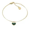Sutton Modern Meadows Reconstituted Malachite Heart Chain Bracelet Sutton Modern Meadows Reconstituted Malachite Heart Chain Bracelet