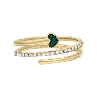 Sutton Modern Meadows Reconstituted Malachite Prestack Heart Ring Sutton Modern Meadows Reconstituted Malachite Prestack Heart Ring