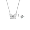 Sutton Stainless Steel Butterfly Necklace and Earrings Gift Set Sutton Stainless Steel Butterfly Necklace and Earrings Gift Set