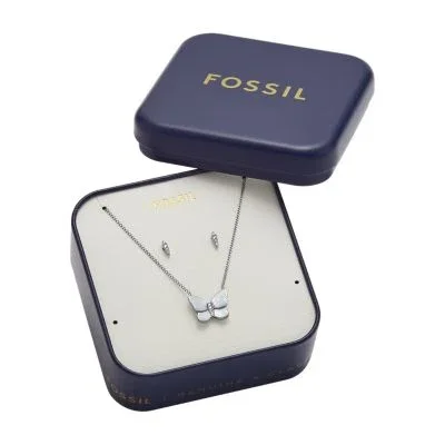 Sutton Stainless Steel Butterfly Necklace and Earrings Gift Set Sutton Stainless Steel Butterfly Necklace and Earrings Gift Set