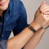 Townsman Beads Brown Leather Multi-Strand Bracelet